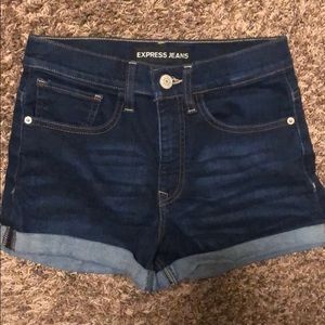 Express high waisted jean shorts. Size 4